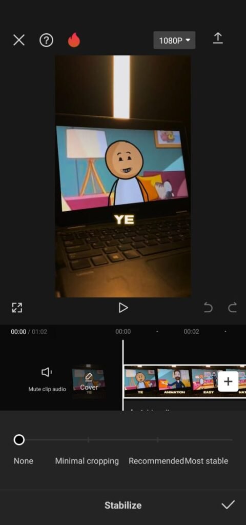 Capcut Video stabilization
